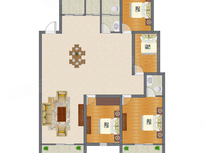 4室2厅 135.79平米