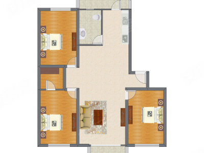 3室1厅 151.34平米