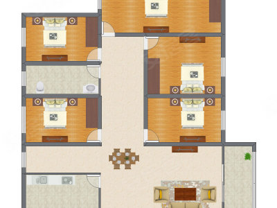 5室2厅 177.90平米