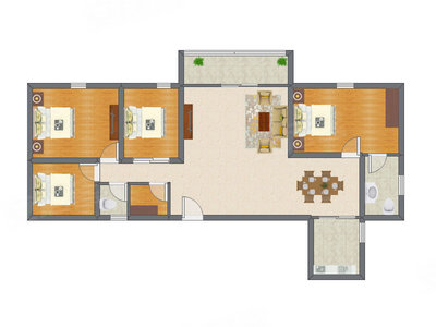 4室2厅 138.85平米