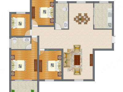 4室2厅 149.76平米