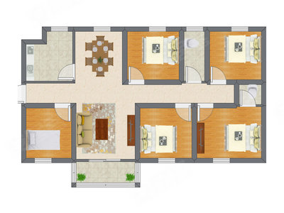 5室2厅 121.90平米