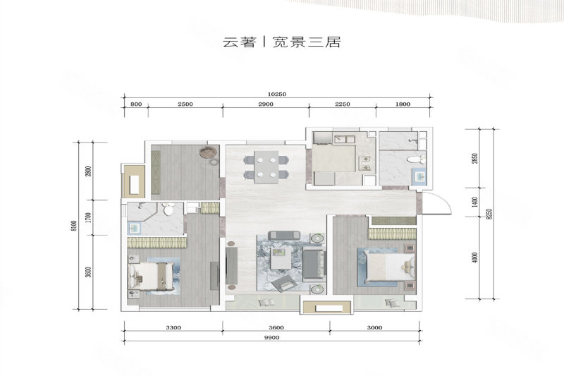 北清云际(新房)3室2厅2卫108㎡南670万