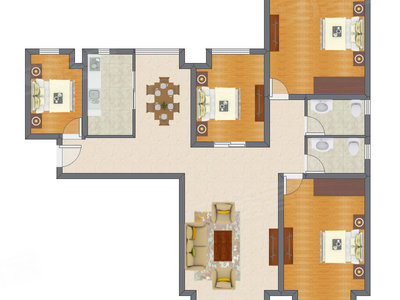 4室2厅 173.14平米