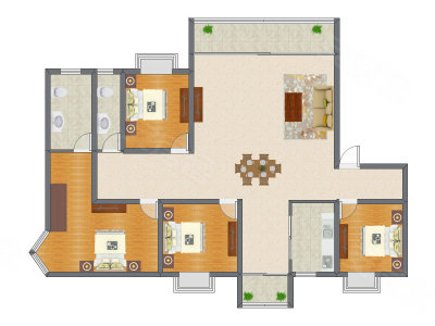4室2厅 168.62平米