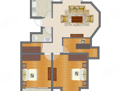 3室2厅 119.57平米户型图