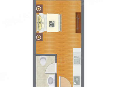 1室0厅 31.88平米