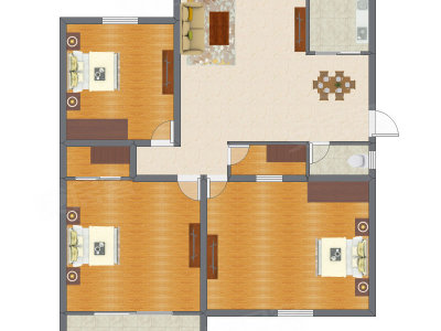 3室2厅 117.56平米