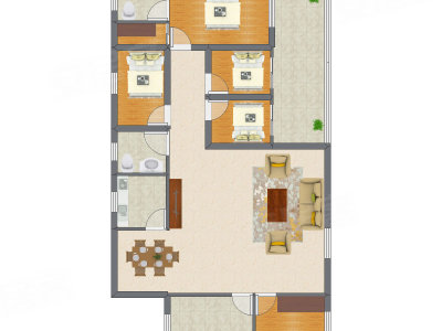 4室2厅 104.26平米