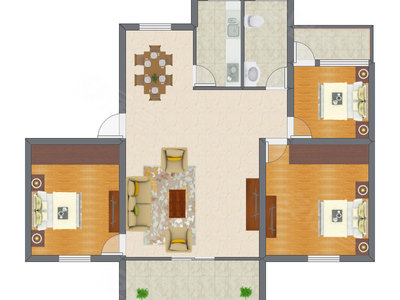 3室2厅 95.37平米