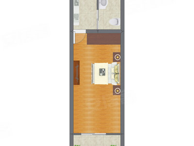 1室0厅 46.89平米