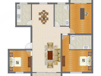 3室2厅 139.91平米