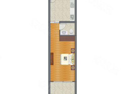 1室0厅 46.30平米户型图