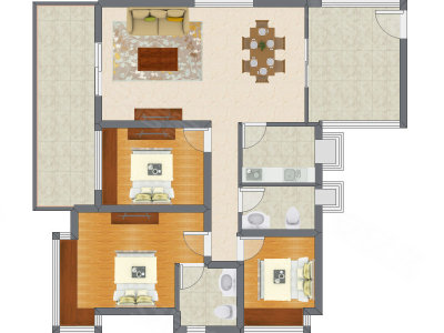 3室2厅 105.50平米