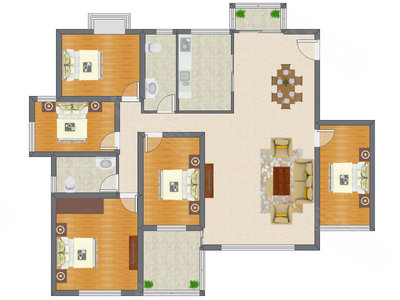5室2厅 184.60平米