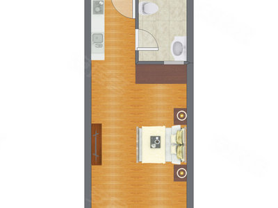1室0厅 51.00平米