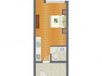 1室0厅 44.15平米