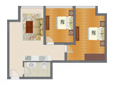 2室1厅 99.10平米