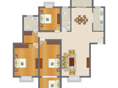 4室2厅 143.81平米
