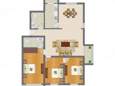 3室2厅 160.54平米