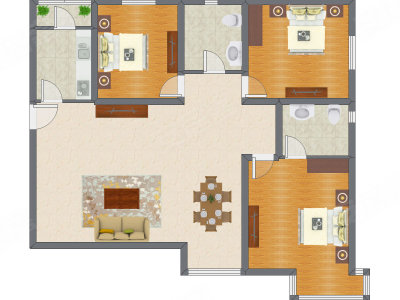 3室2厅 120.29平米
