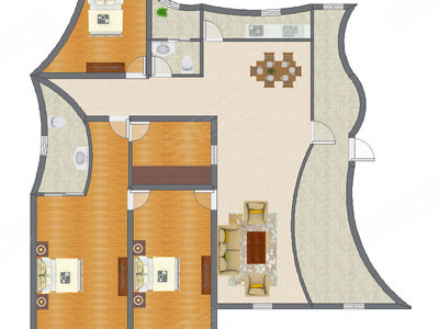 3室2厅 136.83平米