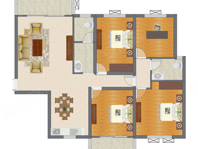 4室2厅 134.10平米