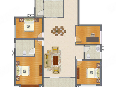 4室2厅 145.77平米