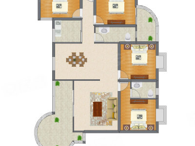 4室2厅 157.76平米