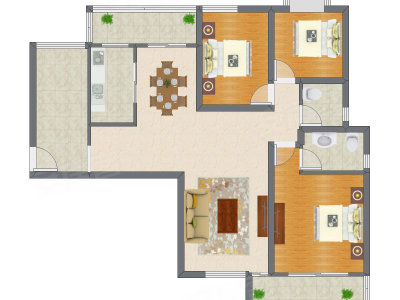 3室2厅 125.50平米