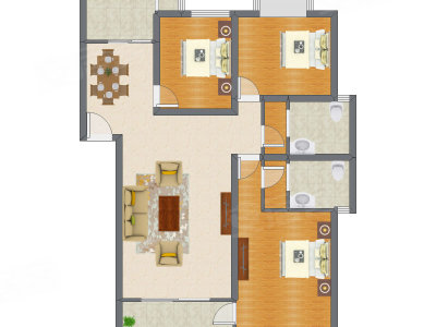 3室2厅 135.79平米