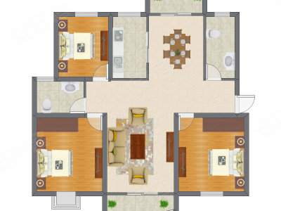 3室2厅 139.60平米