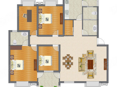 4室2厅 151.10平米