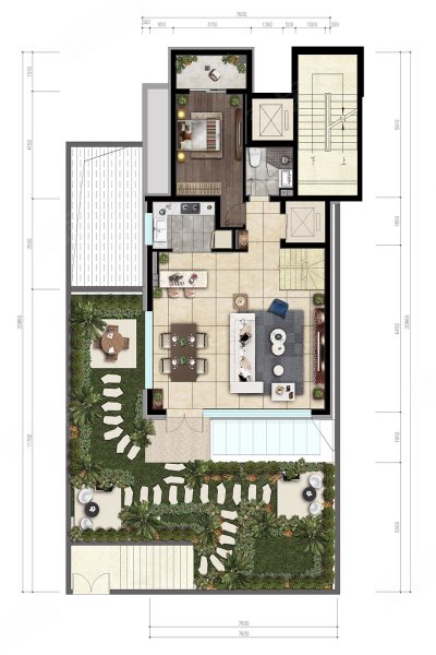 精装修叠拼别墅 独门独院 内置电梯 环境优美随时看,万科云庐二手房,8
