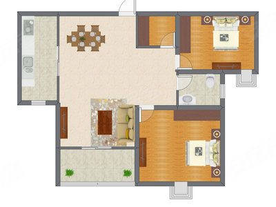 2室2厅 93.22平米