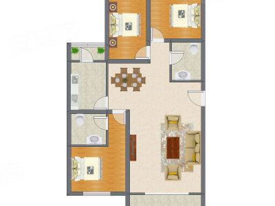 3室2厅 125.26平米