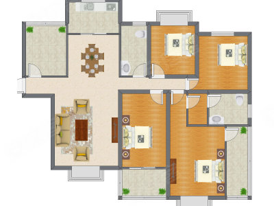 4室2厅 155.78平米