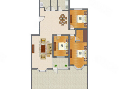 3室2厅 146.78平米