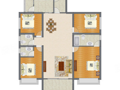 4室2厅 161.00平米