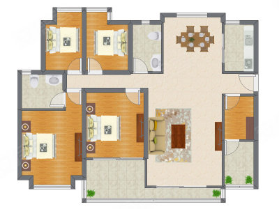 4室2厅 148.36平米