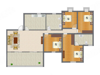 4室1厅 148.22平米