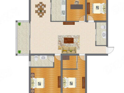 4室2厅 189.85平米