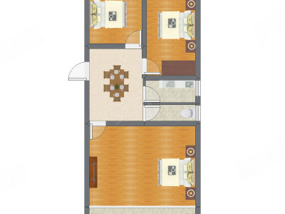 3室1厅 65.05平米