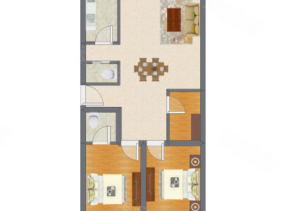 2室2厅 119.82平米户型图