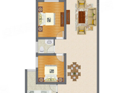 2室2厅 99.17平米户型图