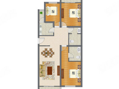 3室2厅 152.65平米