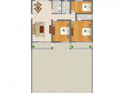 3室2厅 111.04平米户型图
