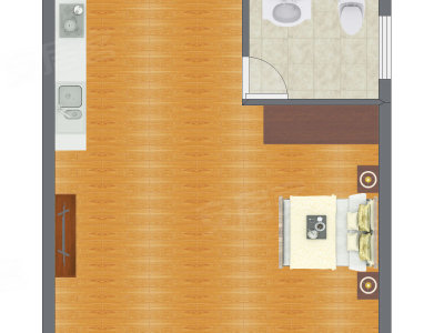 1室1厅 39.55平米