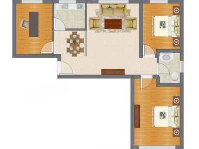 3室2厅 95.57平米