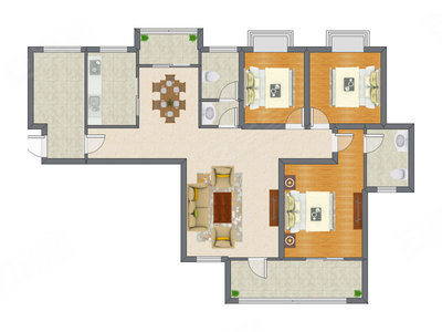 3室2厅 133.75平米